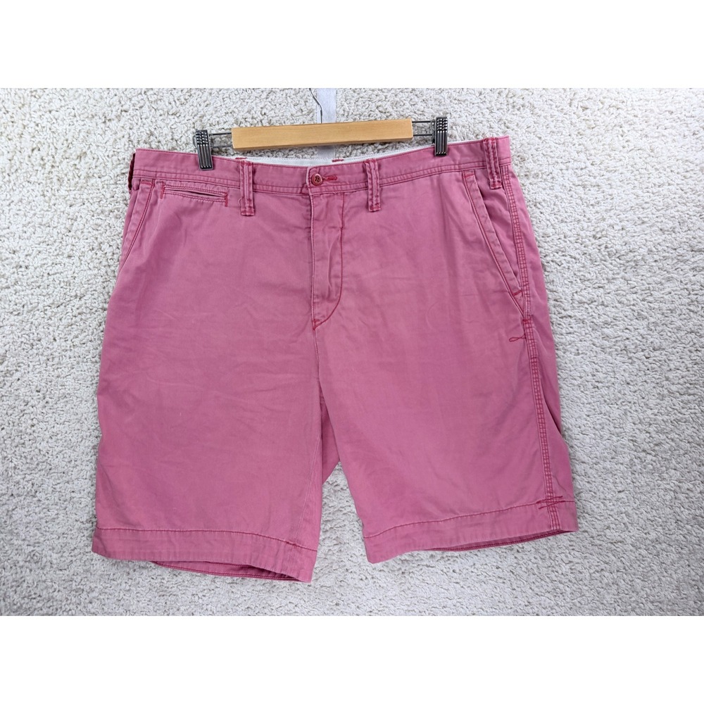 Polo Ralph Lauren Chino Shorts Mens 38 Red Pink Preowned Relaxed Fit Cotton